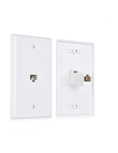 Placa de Pared Ethernet 1 Puerto Cable Matters Cat6 Blanca - Paquete de 2