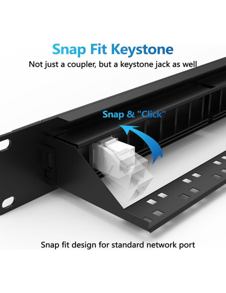 Acoplador Keystone Cat6 Hembra a Hembra CableGeeker 25 Unidades