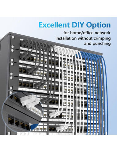 Acoplador Keystone Cat6 Hembra a Hembra CableGeeker 25 Unidades