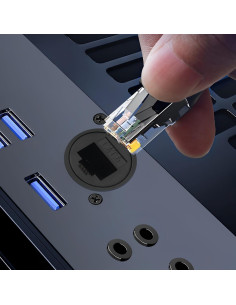 Adaptador de Montaje en Panel RJ45 YiKaiEn 8P8C Femenino a Femenino 2