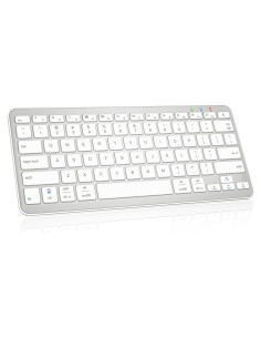 Teclado Bluetooth Qulose Ultra Delgado Ergonómico Blanco