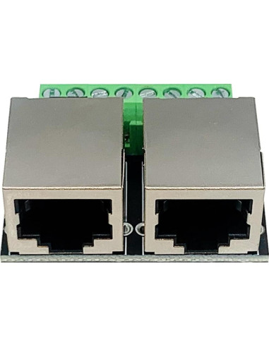 Placa de Desglose RJ45 Doble Puerto Teansic 8P8C 2 Pcs