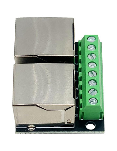 Placa de Desglose RJ45 Doble Puerto Teansic 8P8C 2 Pcs