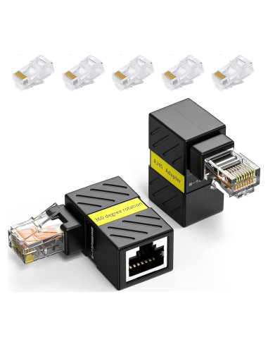 Paquete de 2 Extensores Ethernet Cat6 Minidodoca 90 Grados