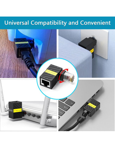 Paquete de 2 Extensores Ethernet Cat6 Minidodoca 90 Grados