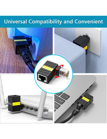 Paquete de 2 Extensores Ethernet Cat6 Minidodoca 90 Grados