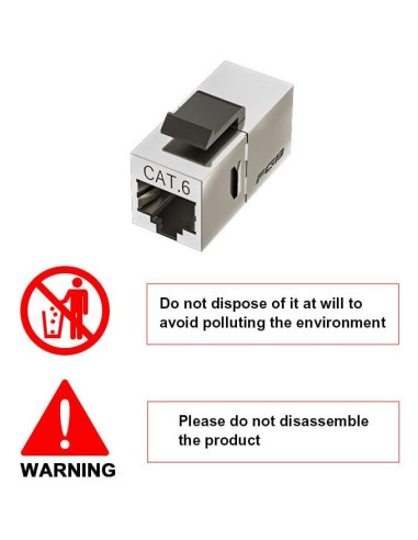 Acoplador Keystone Cat6 Hembra a Hembra FGB 10 Pack Blindado