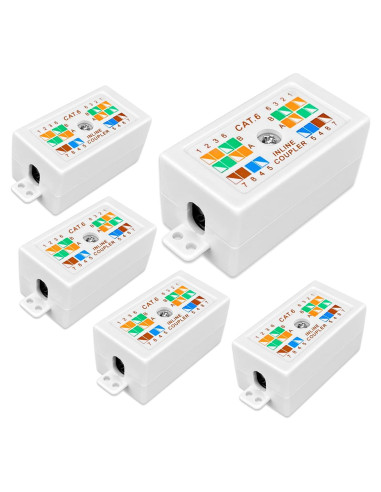 Caja de Conexión Ethernet Cat 6 NETECABLE Paquete de 5