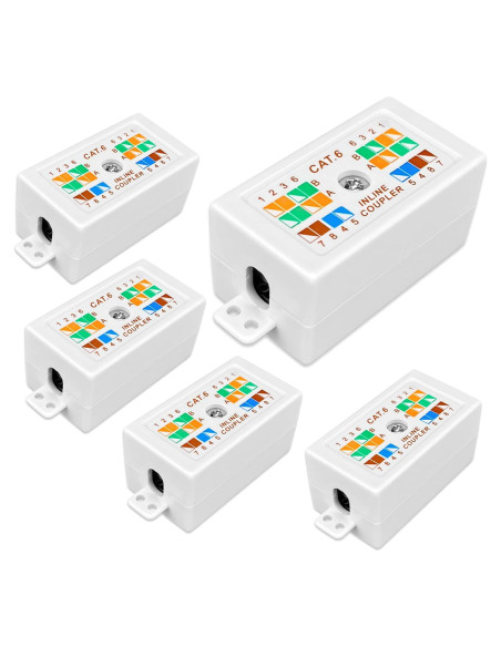 Caja de Conexión Ethernet Cat 6 NETECABLE Paquete de 5