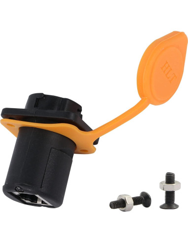 Conector Adaptador RJ45 D-Type Montaje en Panel Impermeable