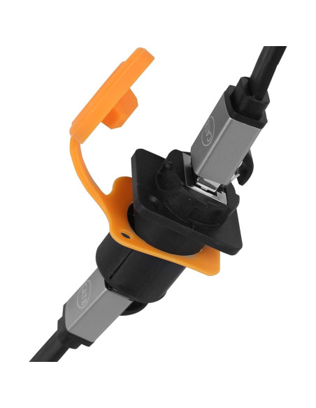 Conector Adaptador RJ45 D-Type Montaje en Panel Impermeable