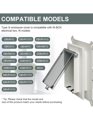 Cubierta de Salida Vertical ERETOW DBVC-1 para Exteriores - Paquete de 3