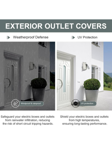 Cubierta de Salida Vertical ERETOW DBVC-1 para Exteriores - Paquete de 3