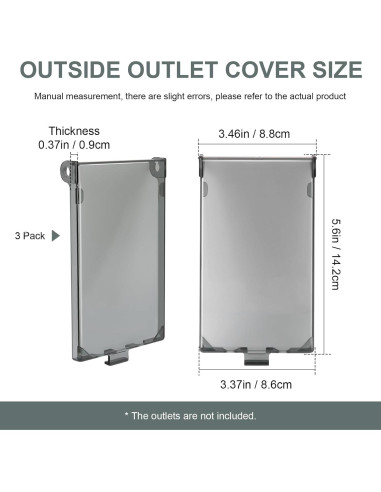 Cubierta de Salida Vertical ERETOW DBVC-1 para Exteriores - Paquete de 3