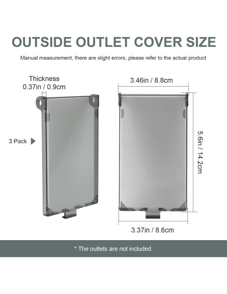 Cubierta de Salida Vertical ERETOW DBVC-1 para Exteriores - Paquete de 3