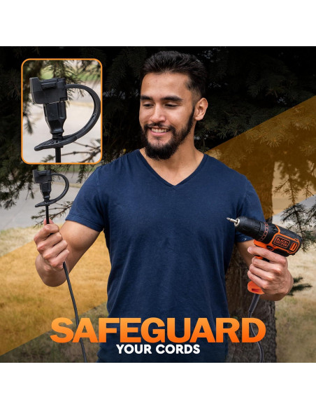 Cubierta Protectora de Enchufe Exterior Prong Shield Amarillo - 2 Unidades