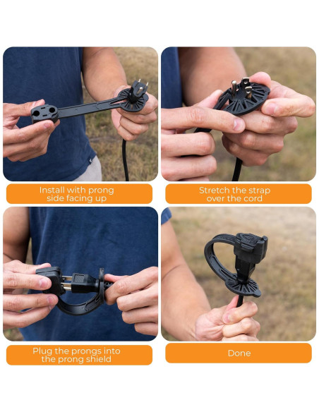 Cubierta Protectora de Enchufe Exterior Prong Shield Amarillo - 2 Unidades