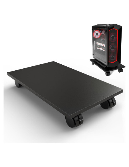 Soporte de CPU WEGASTU Negro con 4 Ruedas y Alta Capacidad