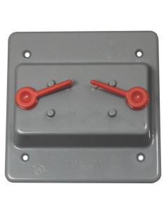 Cubierta de Interruptor a Prueba de Climas Sealproof 2-Gang Gris