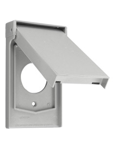 Cubierta Leviton 1-Gang Impermeable Gris 4980-GY 4.06 cm