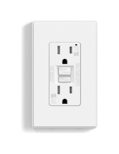 Enchufe GFCI Exterior ELEGRP 15A Blanco Mate Resistente