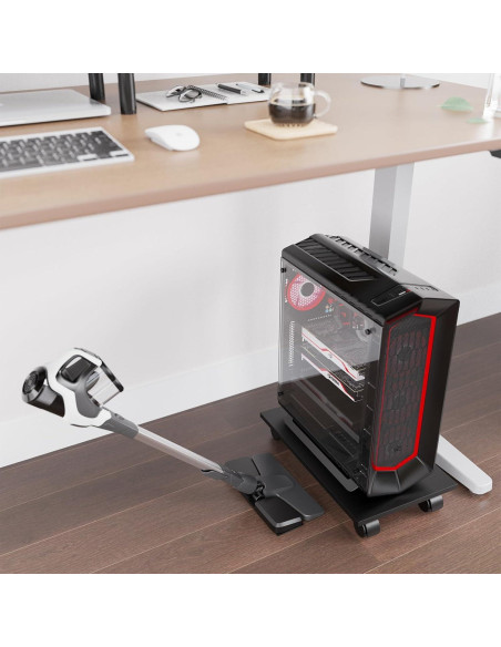 Soporte de CPU WEGASTU Negro con 4 Ruedas y Alta Capacidad