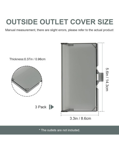 Cubierta de Caja Eléctrica Horizontal ERETOW DBHC-1 - Paquete de 3