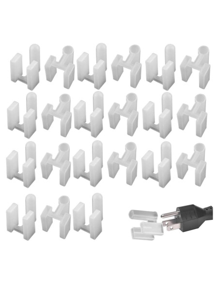 Cubierta de Enchufe 3 Patas BMIROAMDFE 100 Piezas Plástico