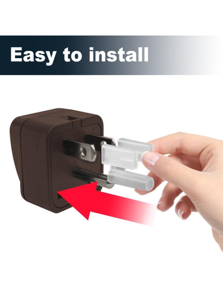 Cubierta de Enchufe 3 Patas BMIROAMDFE 100 Piezas Plástico