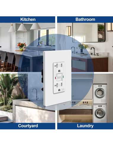 Salida GFCI 20A ELECTECK a Prueba de Climas con LED