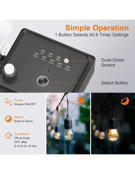 Temporizador de Estaca SURAIELEC 6 Salidas A Prueba de Climas