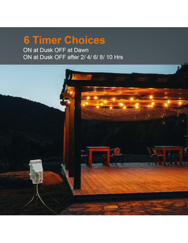 Temporizador de Estaca SURAIELEC 6 Salidas A Prueba de Climas