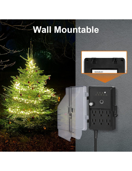 Temporizador de Estaca SURAIELEC 6 Salidas A Prueba de Climas