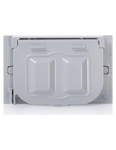 Cubierta Impermeable Leviton 1-Gang GFCI Dúplex Gris