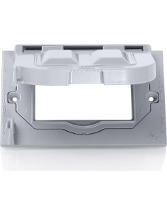 Cubierta Impermeable Leviton 1-Gang GFCI Dúplex Gris 2