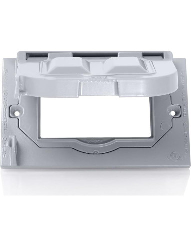 Cubierta Impermeable Leviton 1-Gang GFCI Dúplex Gris