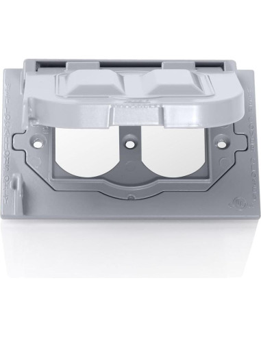 Cubierta Impermeable Leviton 1-Gang GFCI Dúplex Gris