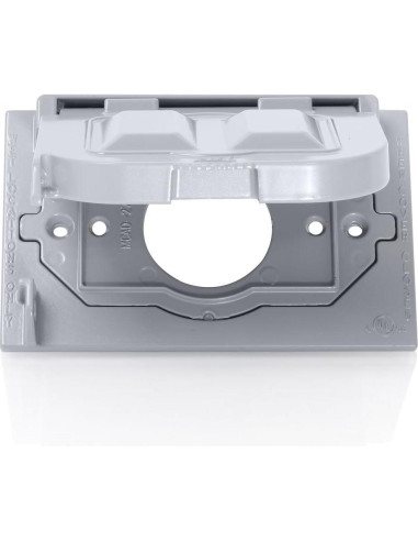 Cubierta Impermeable Leviton 1-Gang GFCI Dúplex Gris