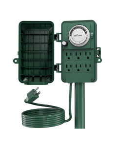 Temporizador Mecánico Exterior BN-LINK 6 Salidas 1.83m Verde