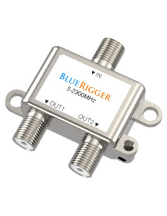 Divisor Coaxial BlueRigger 2 Vías F-type 2300 MHz RG6