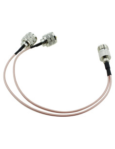 Cable Divisor Coaxial RG316 UHF SQXBK 300mm 2 Vías Plata