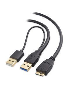 Cable USB 3.0 Y Cable Matters 20 cm Micro-B a USB-A