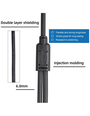 Cable Divisor XLR Yumiwoow 0.5m Femenino a 2 Masculinos