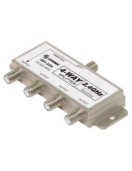 Divisor 4 Vías Steren 2.4GHz 90dB con Paso de Corriente DC