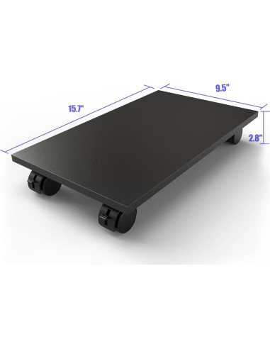 Soporte de CPU WEGASTU Negro con 4 Ruedas y Alta Capacidad