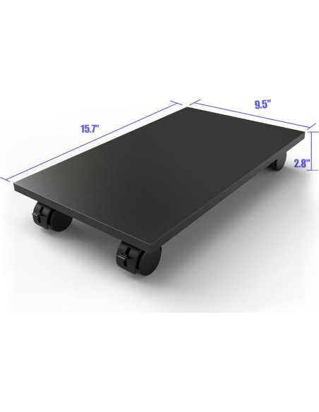 Soporte de CPU WEGASTU Negro con 4 Ruedas y Alta Capacidad