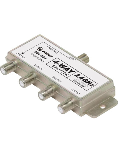 Divisor 4 Vías Steren 2.4GHz 90dB con Paso de Corriente DC