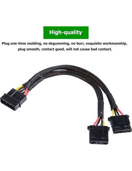 Adaptador Divisor Y 4 Pines IDE Yingtuyou 23cm - 2 Pcs