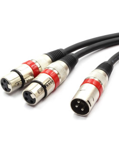 Cable Divisor XLR Macho a Doble Hembra 50cm SiYear 2PACK 2