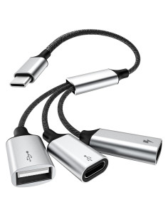 Adaptador Divisor USB C TiMOVO 3 en 1 Carga y Datos